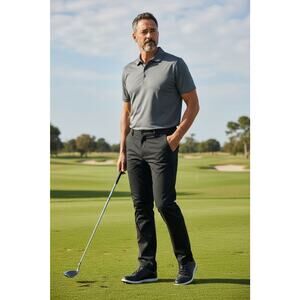 U Suck At Golf Pants Black New With Tags Pockets W34/36 Comfort Stretch‎